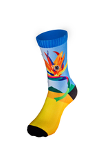 Load image into Gallery viewer, Bird of Paradise Crew Length Socks with Pocket