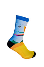 Load image into Gallery viewer, Bird of Paradise Crew Length Socks with Pocket