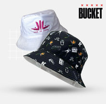 Load image into Gallery viewer, Monday Wear Reversible Bucket Hat - White LIL and Scorch Radio
