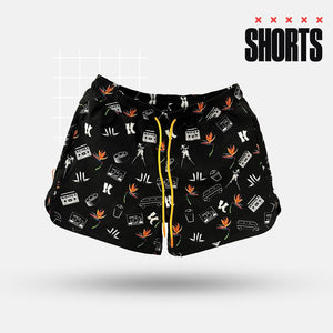 Monday Wear Shorts - Black Scorch Radio x LIL designed by Ktreadz