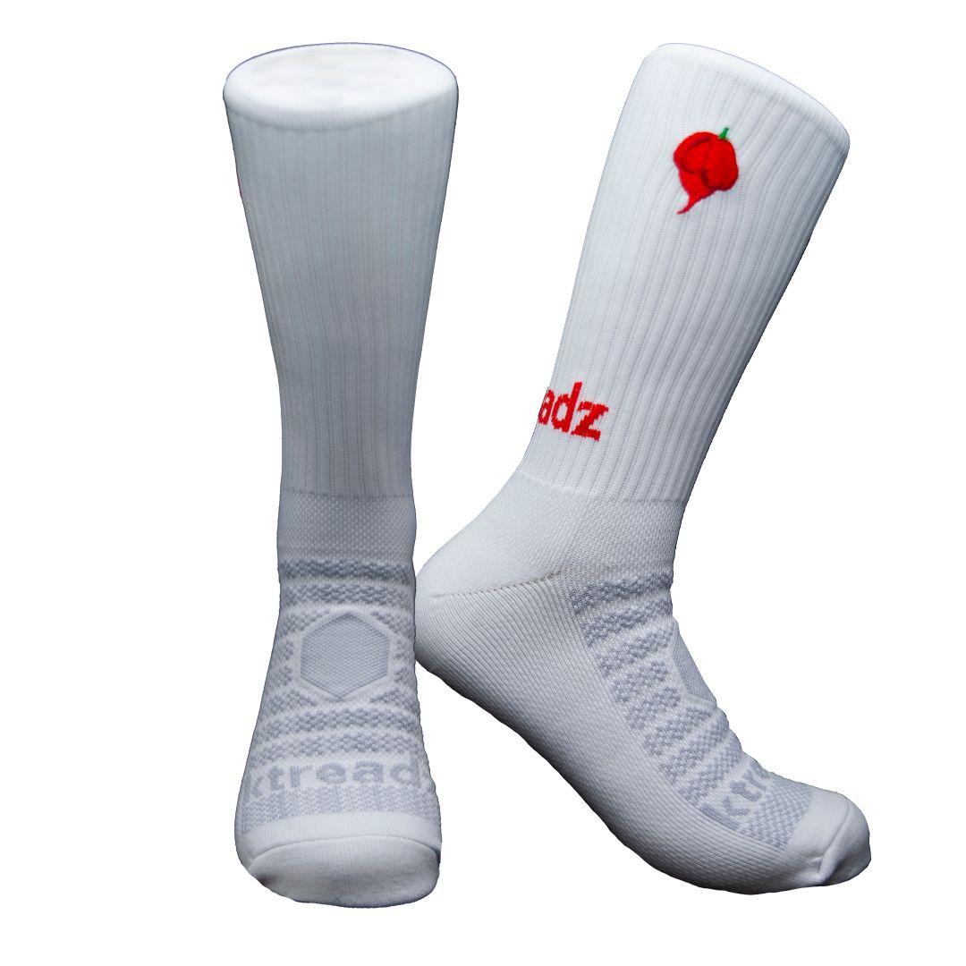 Hot Pepper Embroidered Classic Crew Sports Socks Ktreadz